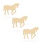 3 Horses Unfinished Wooden Shapes Craft Cutouts DIY Unpainted 3D Plaques 4 Inches